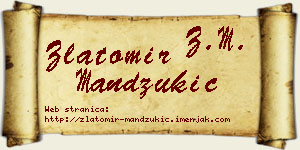 Zlatomir Mandžukić vizit kartica